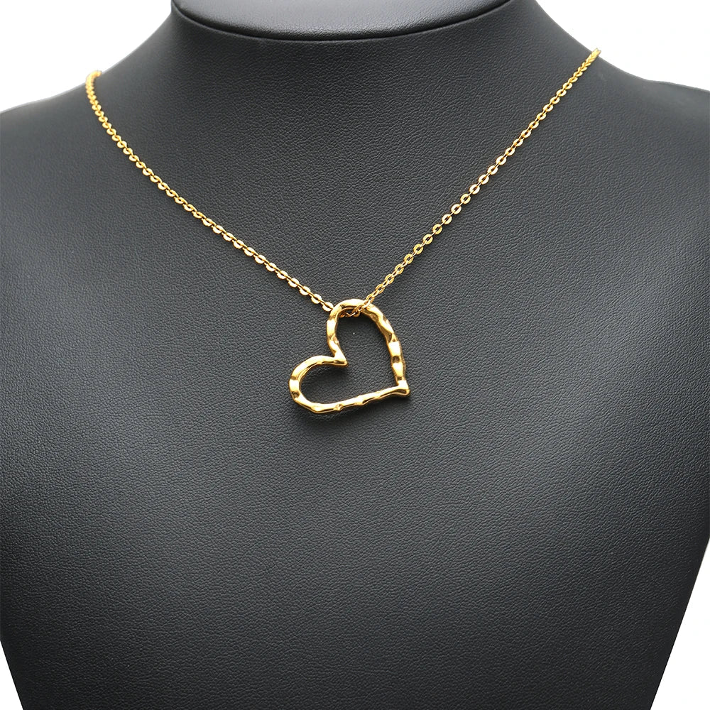 Stainless Steel  Wide Square Frame Charms Hollow Love Outline Connectors 18K Gold Plated mm DIY Jewelry Making Findings Necklace