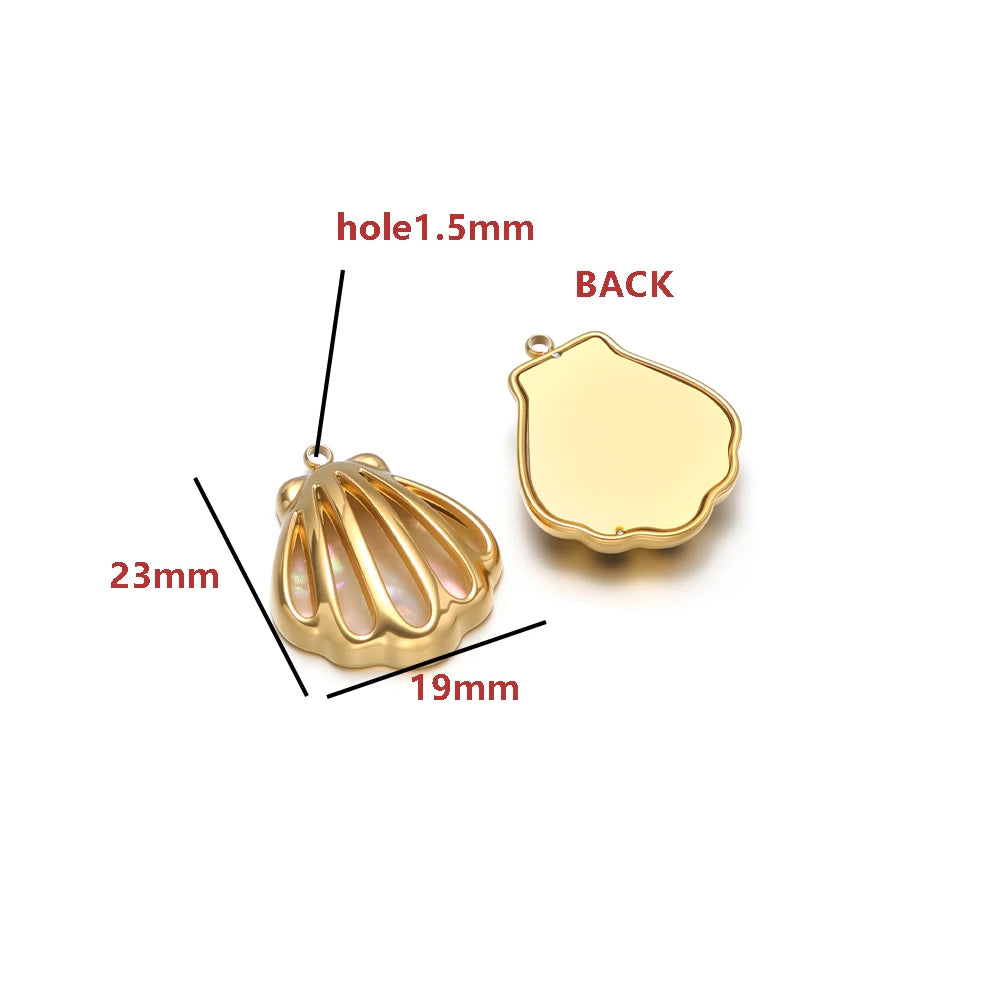 Gold Plated Stainless Steel Ocean Animal Charms Pendants for DIY Jewelry Making Necklace Bracelet Accessories