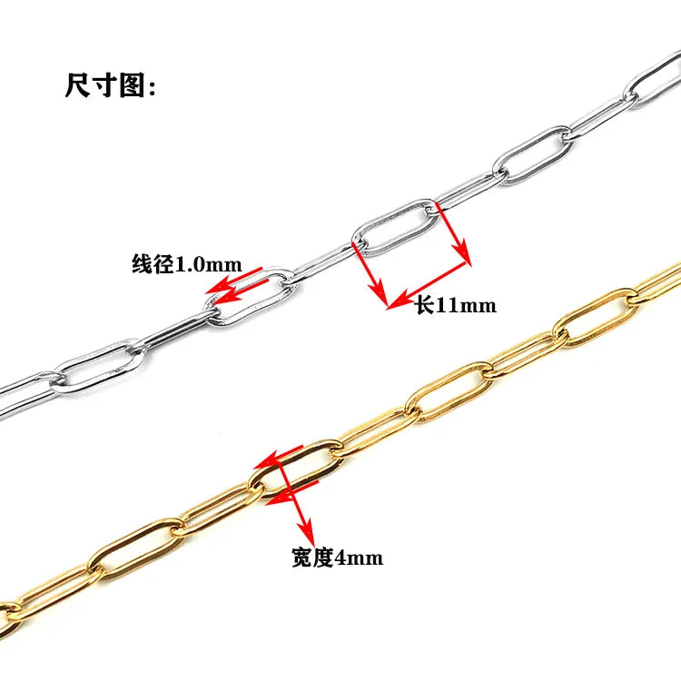 A718 Fashion Gold Silver Color Stainless Steel Chain,hot Necklace Bracelet Diy Chain Jewelry Accessory