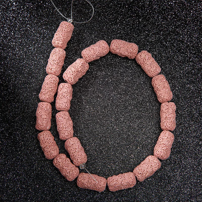 Irregular Nugget Irregular Uneven RoundTube Multi Colors Pink Blue Black Red Volcanic Rock Lava Stone Beads for Jewelry Making