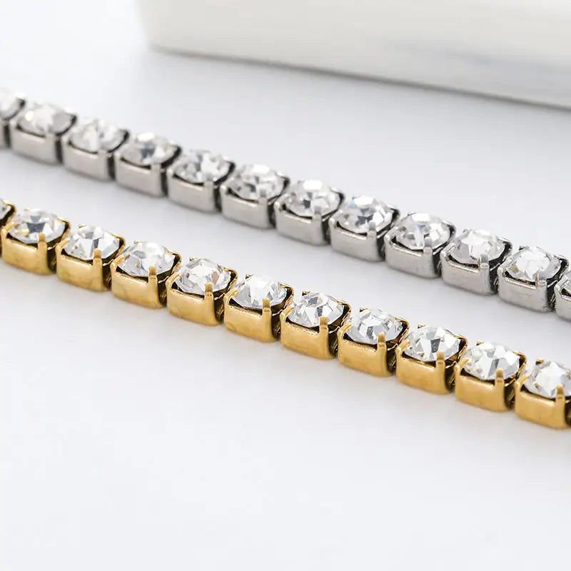 B4256 Permanent Stainless Steel Chain Machine 18k Gold Silver Crystal Claw Chain Roller Chains Jewelry Diy