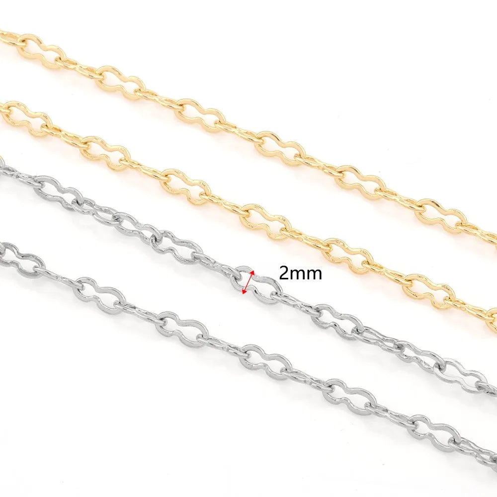 E729 Hot Non Tarnish 18k Gold Plated Stainless Steel Chain Bulk Link Necklace Jewelry Making Chain Findings