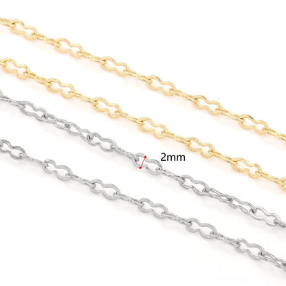 E729 Hot Non Tarnish 18k Gold Plated Stainless Steel Chain Bulk Link Necklace Jewelry Making Chain Findings