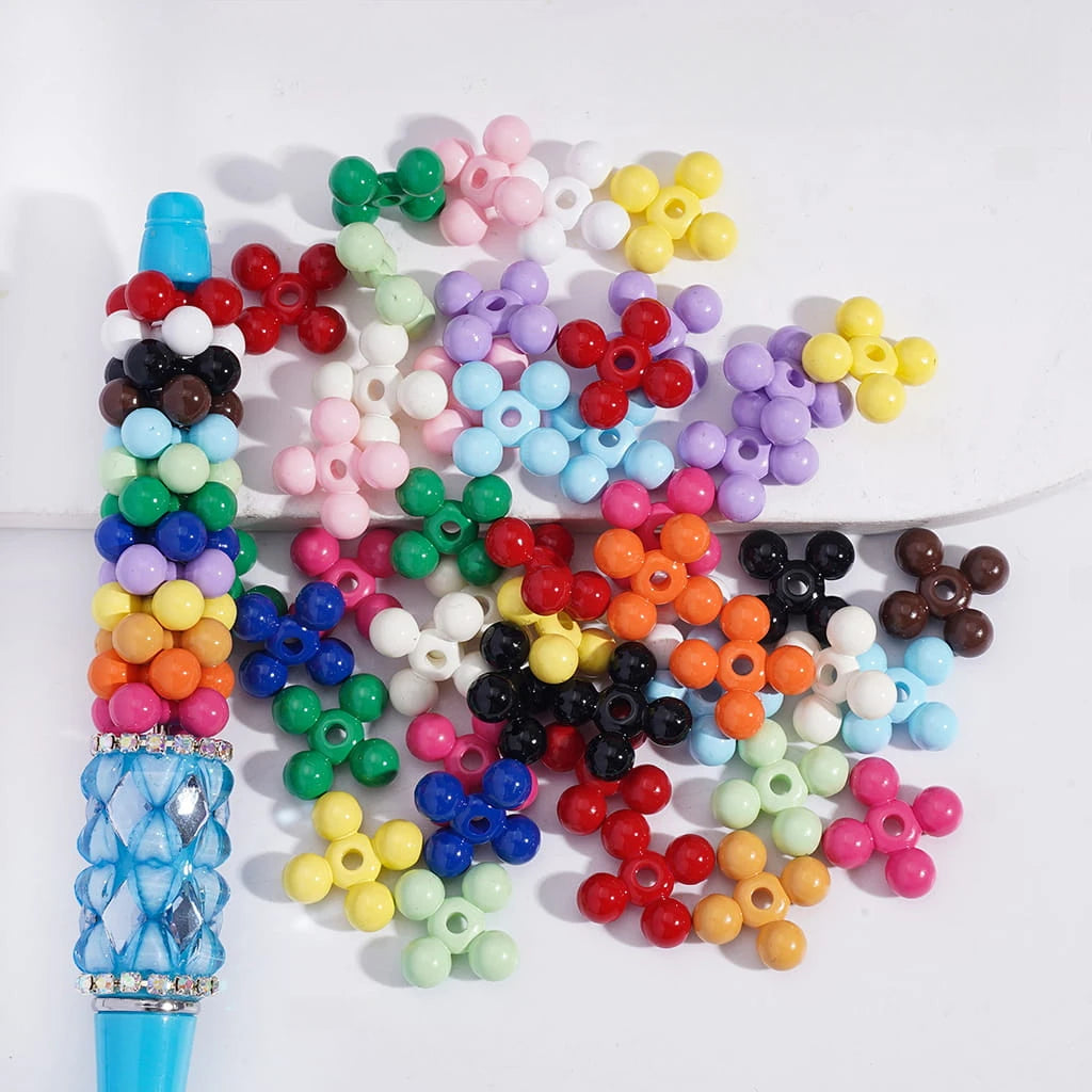 13*13MM Solid Color Acrylic Flower Spacer Beads for DIY Jewelry Making Handmade Crafts