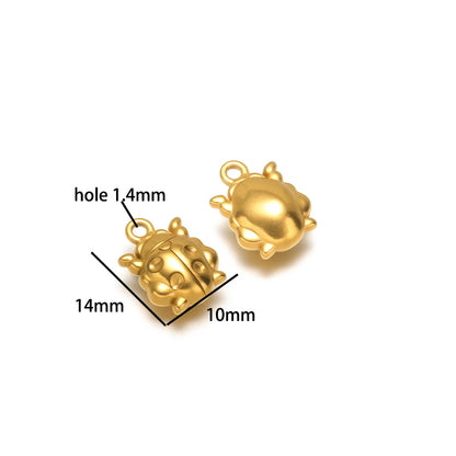DIY Pendant 18k Gold Plated Stainless Steel Heart Sunflower Turtle Shrimp Fish Charm Pendant for DIY Necklace Jewelry Making