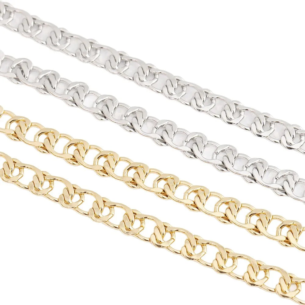 D494 High Quality Necklace Making Chain Heart Stainless Steel Gold Silver Plated Bulk Roll Chain for Diy