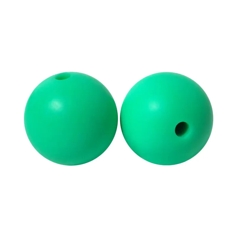 100PCS Custom Wholesale 9mm 12mm 15mm Food Grade BPA Free Baby Chew Teether Silicone DIY Beads for Pen Making Accessories