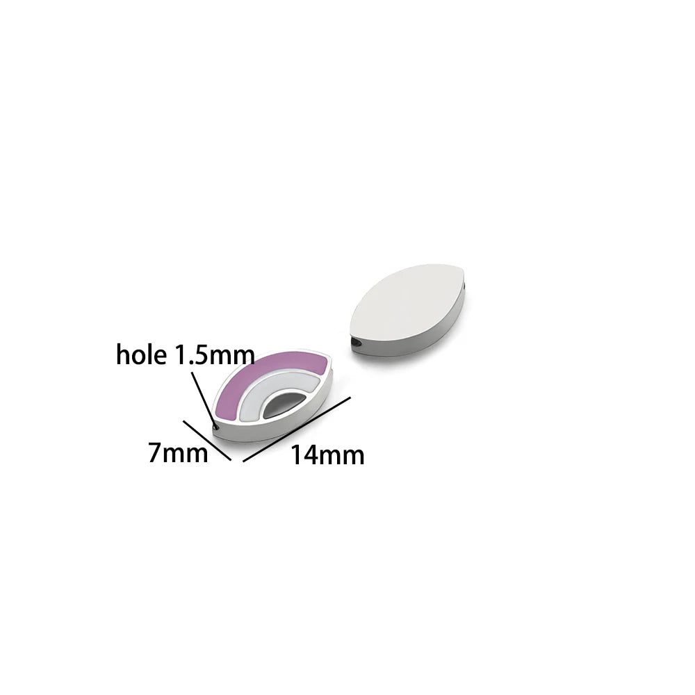 New Trend Stainless Steel Gold Plated Dripping Oil Eyes Enamel Small Fish Charm Pendant for Jewelry Making Wholesale