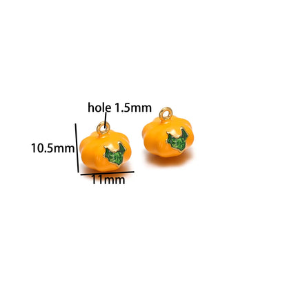 Fruit Series Charm Stainless Steel 18k Gold Plated Oil Drop Strawberries Pineapples Pumpkins Pendant for Jewelry Necklace Making