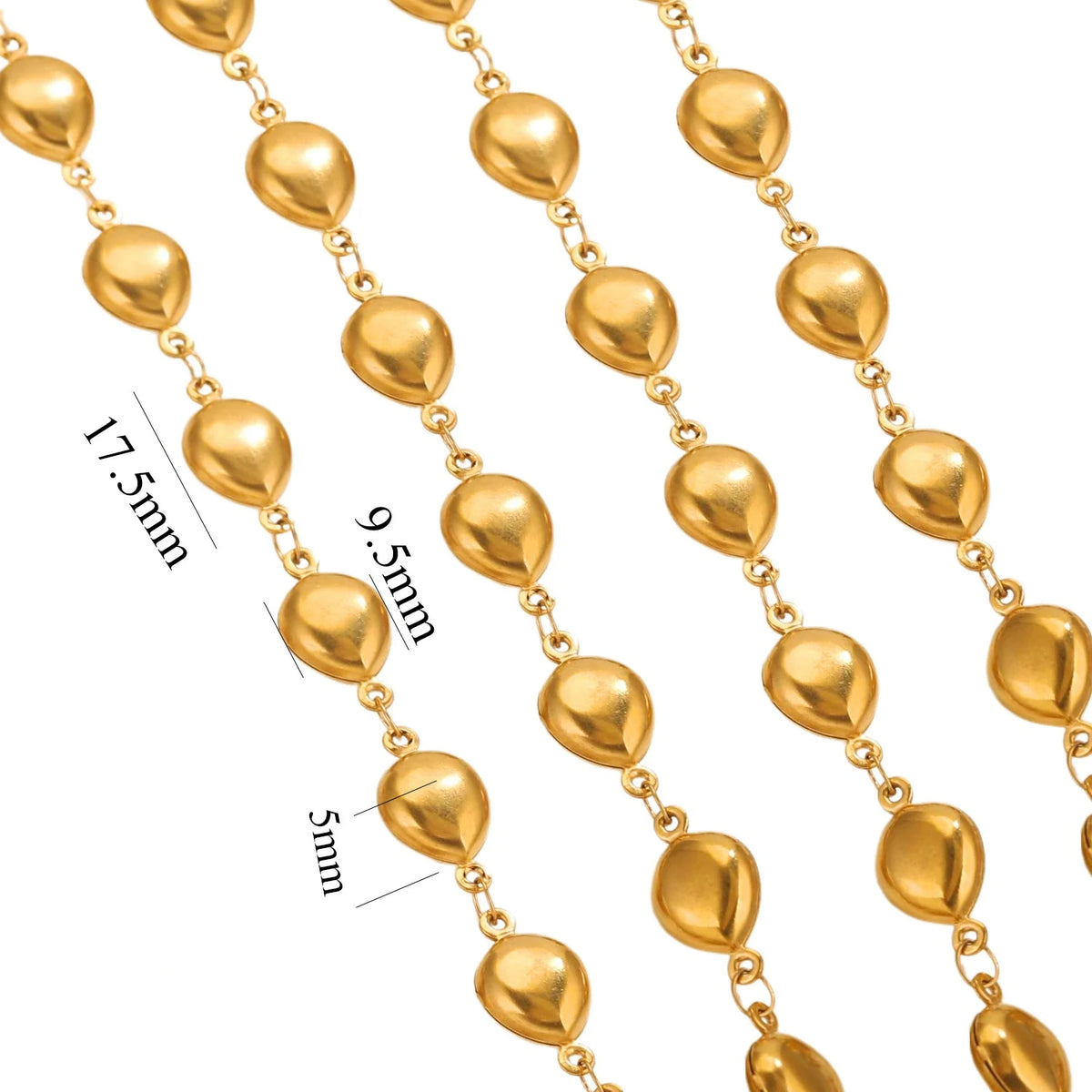 A2836 Amazing Hot Sea Ocean Shell Chain Gold Plated Cross Chain for Necklace Bracelet Making Diy