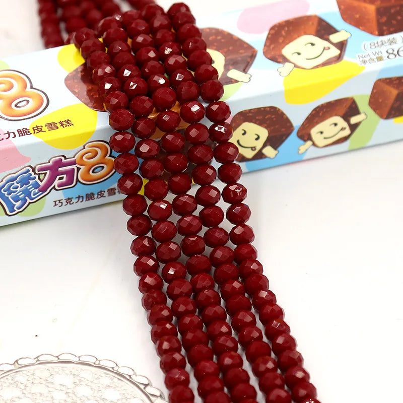 Wholesale Round Crystal 2/3/4/6/8/10/12mm Rondelle Glass Faceted Beads for DIY Jewelry Making