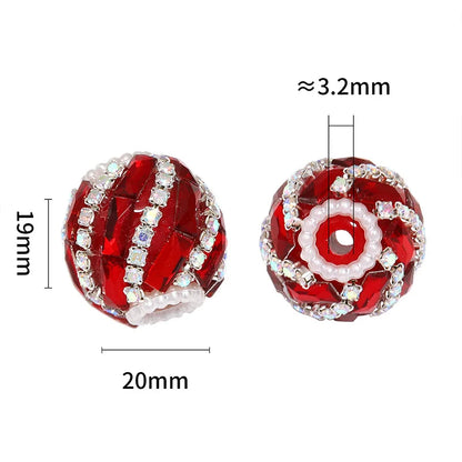 New Acrylic Chain Big Red Cherry Beads Heavy Round Pronged Clasp Chain Loose Bead Stringing Pen Accessory