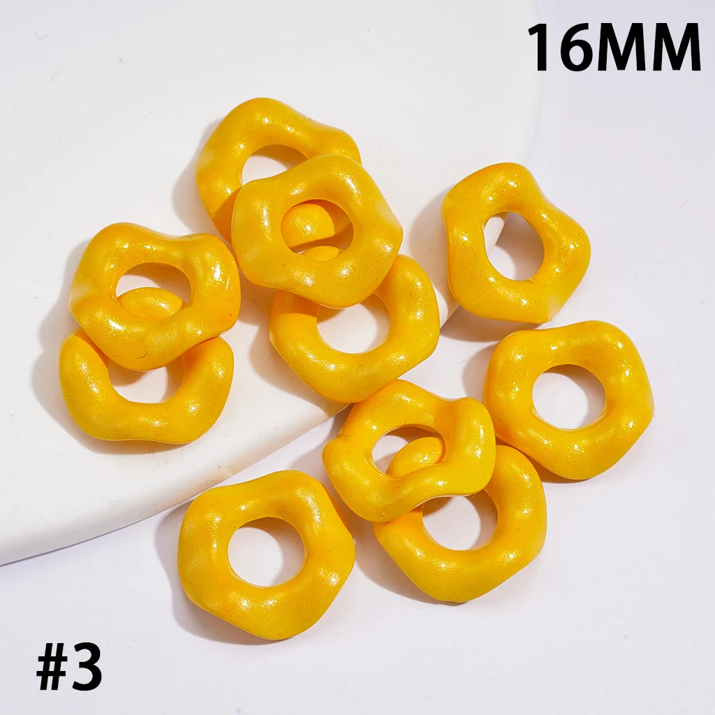 16MM Colorful Wave-shaped Interlocking Beads Stringing Jewelry Accessory for DIY Making Stringing Pen