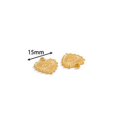 Popular Stainless Steel Gold Plated Charm Love Lock Bear Heart  Charm Pendant for DIY Jewelry Necklace Making