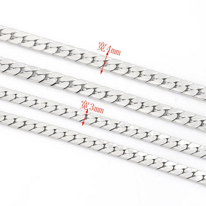 D949 Manufacturer's Jewelry NK Chains Fashion Stainless Steel Men Keel Chain Franco Cuban Chains 3mm 4mm