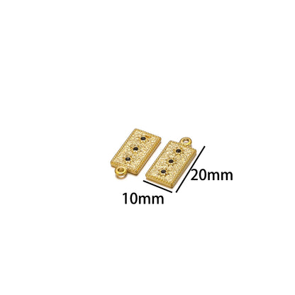 Classic 304 Stainless Steel 18k Gold Plated Zircon Cross Variety Styles Charms Pendants for DIY Women Jewelry Necklace Making