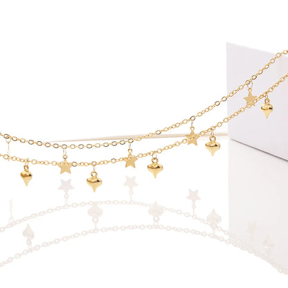E224 Fashion Gold Plated Chain Waterproof Stainless Steel Star Charm Chains for Jewelry Custom Diy