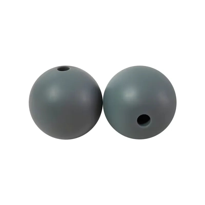 100PCS Custom Wholesale 9mm 12mm 15mm Food Grade BPA Free Baby Chew Teether Silicone DIY Beads for Pen Making Accessories