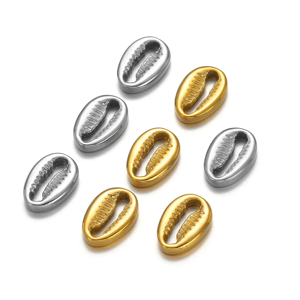 304 Stainless Steel 18k Gold Plated Metal Shell Diy Handmade Shell Charm Pendant for Jewelry  Making Accessories