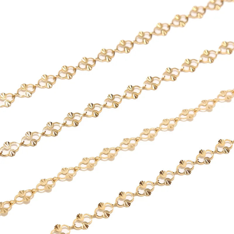 High Quality Vacuum 18k Gold Chain Stainless Steel Chain Necklace Accessory Bulk Thunk Chain for Diy
