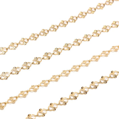 High Quality Vacuum 18k Gold Chain Stainless Steel Chain Necklace Accessory Bulk Thunk Chain for Diy