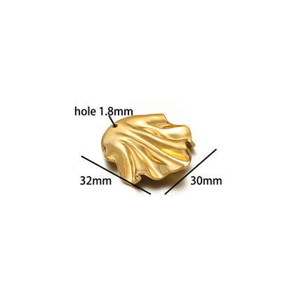 Vintage Stainless Steel18k Gold Plated Heart Flower Leaves Charms Pendant for DIY Jewelry Necklace Earring Making