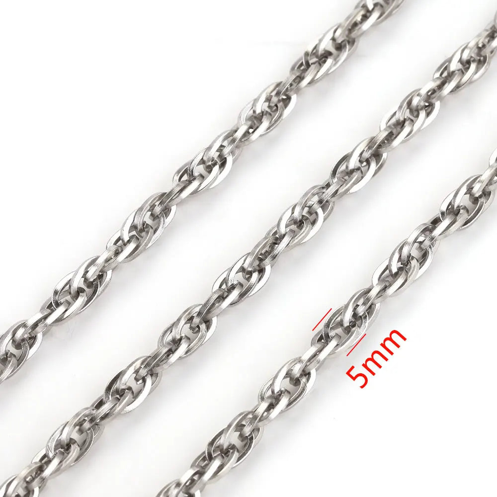 A1517 High Quality Multi Stainless Steel Chain Oval Necklace Bracelet Bulk Chain for Jewelry Making Diy