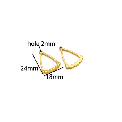 Wholesale Gold Plated Stainless Steel Moon Sun Leaf Cross Heart Charm Pendant for DIY Jewelry Necklace Making