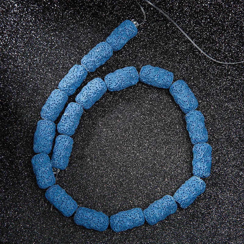 Irregular Nugget Irregular Uneven RoundTube Multi Colors Pink Blue Black Red Volcanic Rock Lava Stone Beads for Jewelry Making