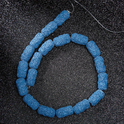 Irregular Nugget Irregular Uneven RoundTube Multi Colors Pink Blue Black Red Volcanic Rock Lava Stone Beads for Jewelry Making