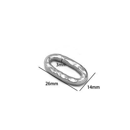 18K Gold Plated 304 Stainless Steel O-Shape Lip-shape Irregular Oval Charm Pendant for Necklace Supplies Bracelet Jewelry