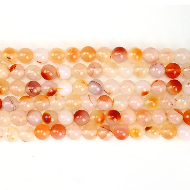 Wholesale Natural New Round Red Moss Agate Loose Gemstone Beads for DIY Jewelry Making 8MM