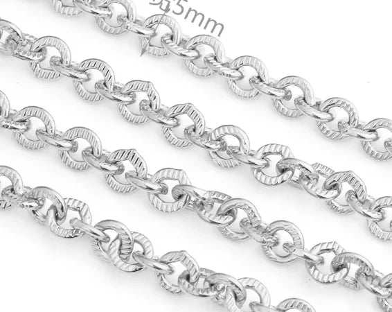 D846 Fashion 18k Pvd Plated Waterproof Chain O Shape Necklace Bracelet Making Jewelry Findings