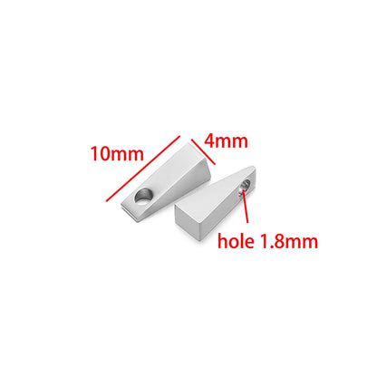No Fade Stainless Steel Gold  Plated Charm Triangle-Shape Charm Pendant for Handmade Jewelry Necklace Making
