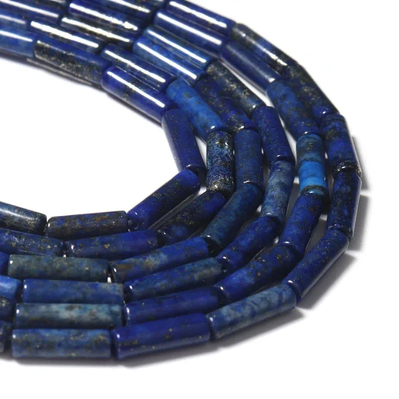 4x13mm Natural Round Tube  Stone Beads Jade Howlite Lapis Lazuli Quartz Tiger Eye Gemstone Bead for DIY Jewelry Making
