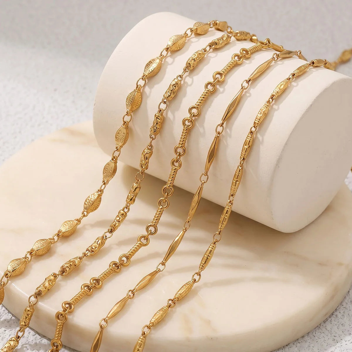 D704 Non Tarnish Fashion Stainless Steel Chain Bulk Link Necklace Bracelet Making Chain for Jewelry Diy