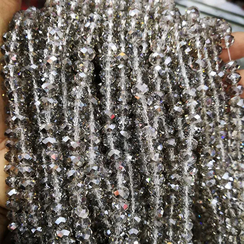 Wholesale Round Crystal 2/3/4/6/8/10/12mm Rondelle Glass Faceted Beads for DIY Jewelry Making