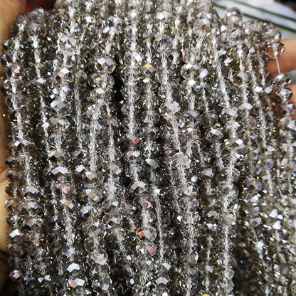 Wholesale Round Crystal 2/3/4/6/8/10/12mm Rondelle Glass Faceted Beads for DIY Jewelry Making