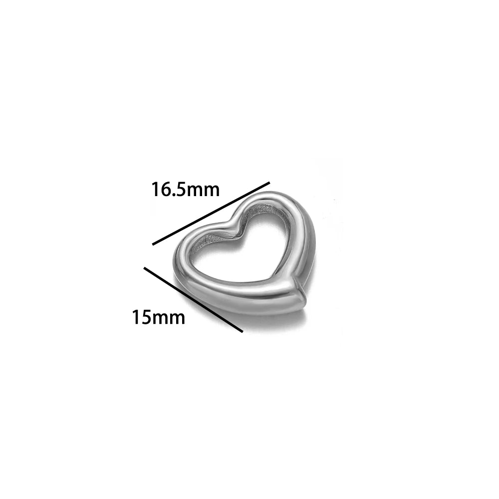 Geometric 18k Gold Plated Stainless Steel Heart U Shape Pentagon Charms Pendant for DIY Jewelry Necklace Making  Accessories