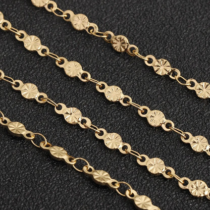 D514 Amazing Hot Stainless Steel Chain Necklace Bracelet Making Clover Flower Cross Block Chain for Diy Jewelry