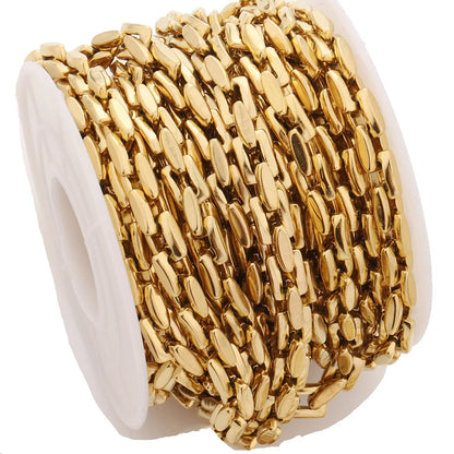 E584 Simple Retro European and American Fashion Trunk Geometric Chain Jewelry Stainless Steel Necklace