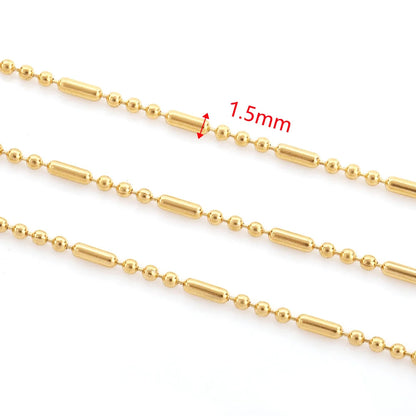 A2126 HOT 18k Gold Stainless Steel Chain Bulk Link Necklace Bracelet Link Chain for Jewelry Making
