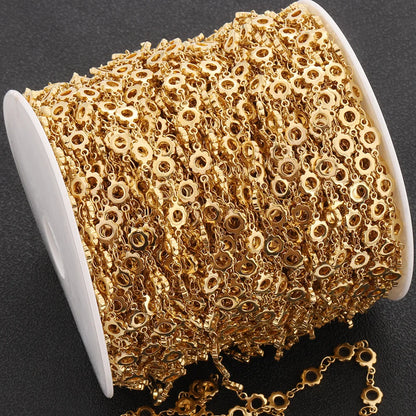 D145 Hot Non Tarnish 18k Gold Plated Stainless Steel Necklace Bracelet Chain Jewelry Making Findings Wholesale