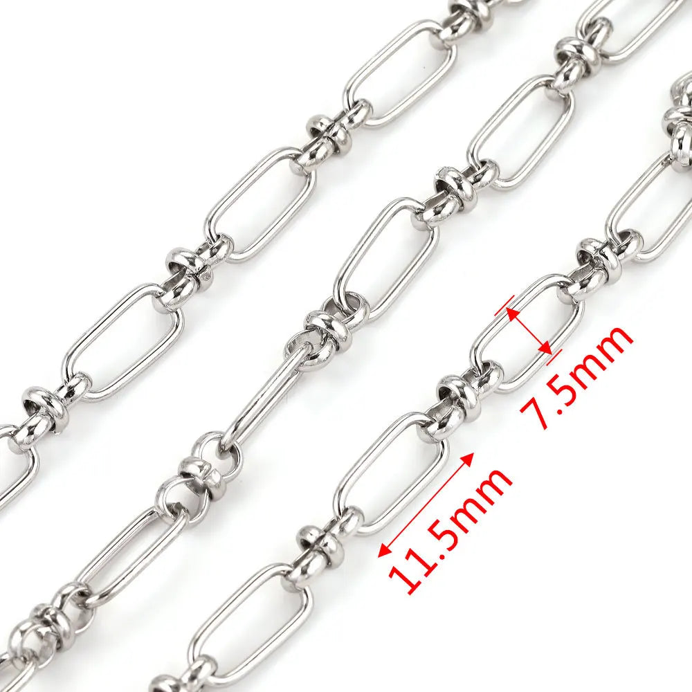 A1517 High Quality Multi Stainless Steel Chain Oval Necklace Bracelet Bulk Chain for Jewelry Making Diy