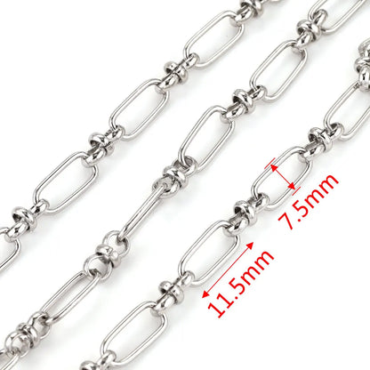 A1517 High Quality Multi Stainless Steel Chain Oval Necklace Bracelet Bulk Chain for Jewelry Making Diy