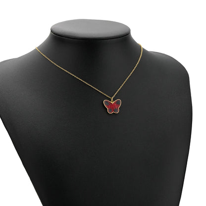 Best Selling Pendant Stainless Steel 18k Gold Plated Multi Pattern Enamel Butterfly Charm Pendants ForJewelry Necklace Making