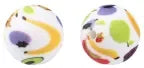 100PCS 15mm Silicone Round Printed Beads 2mm Hole Colorful Pattern Loose Beads for Bracelet Necklace DIY Jewelry Craft Making