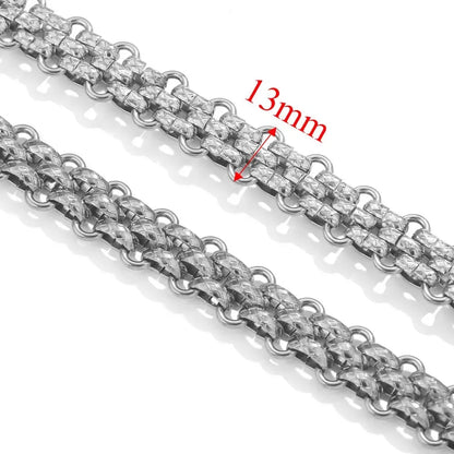 B4714 Hip Hop Thick Vacuum Chain 18k Gold Plated Stainless Steel Chain Roller Bulk Chain for Jewelry Diy