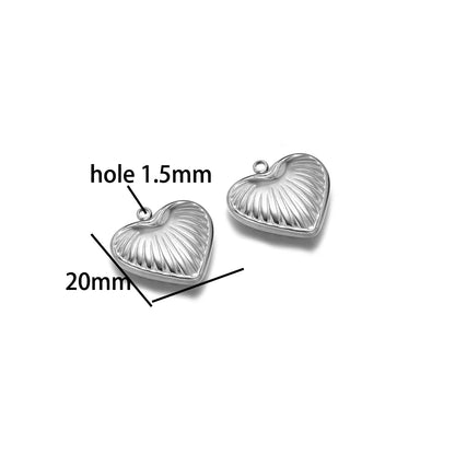 Fashion love Pendant 18k Gold Plated Stainless Steel Heart Shape Charm Pendant for DIY Jewelry Making Accessories