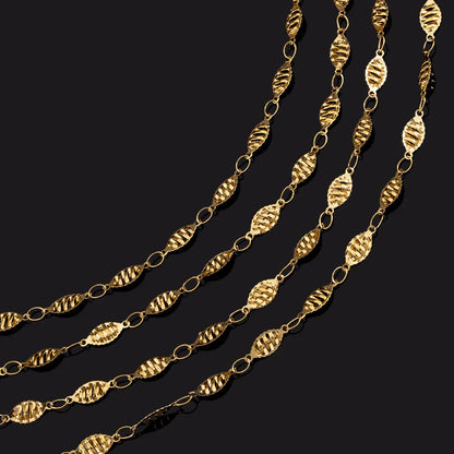 B4928 Vaccum 18k Gold Chain Stainless Steel Silver Chain Necklace Accessory Bulk Thunk Chain for Diy